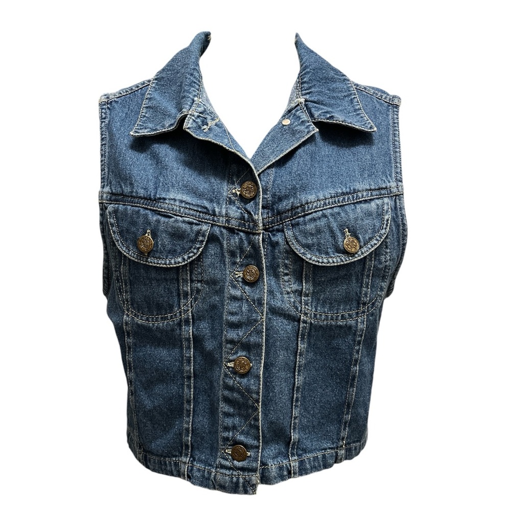 Vintage Studio 25 Denim Vest Medium Wash Size Medium